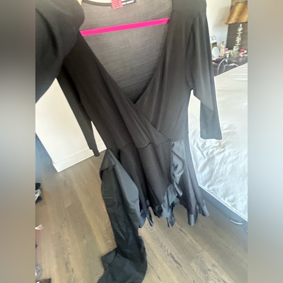 Ralph Lauren - Black wrap dress big wide tie around waist - Picture 5 of 5